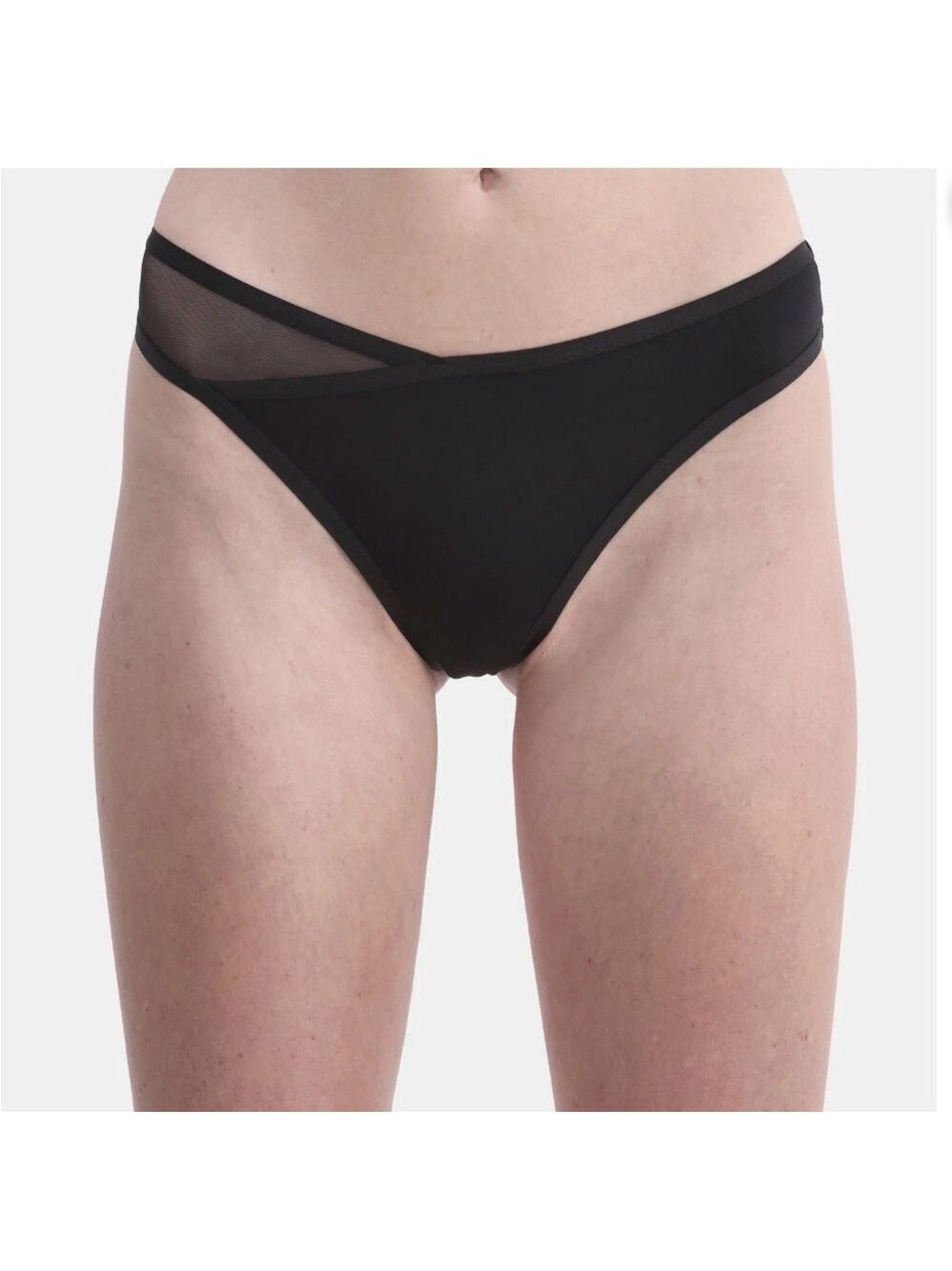 No Boundaries Micro Thong with Mesh Women’s Plus Size XXL Black Soot